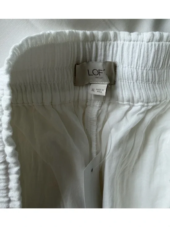 NWT Loft Outlet white lined shorts. XL. Gauze styling. Lightweight. Brand new! - Picture 8 of 12